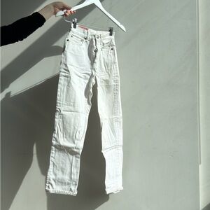 Acne White High-Rise Jeans